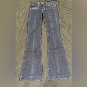 American Eagle Outfitters Hipster Stretch Dark Blue Flare Women Jeans